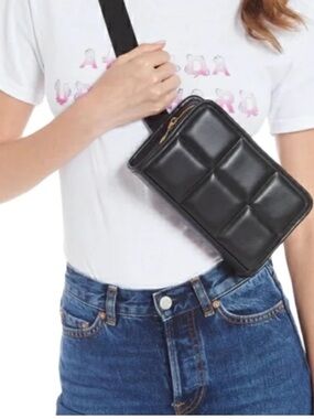 Black Quilted Crossbody Bag